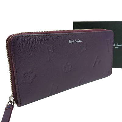 Paul DRAWING EMBOSS LONG WALLET NAVY｜長財布 