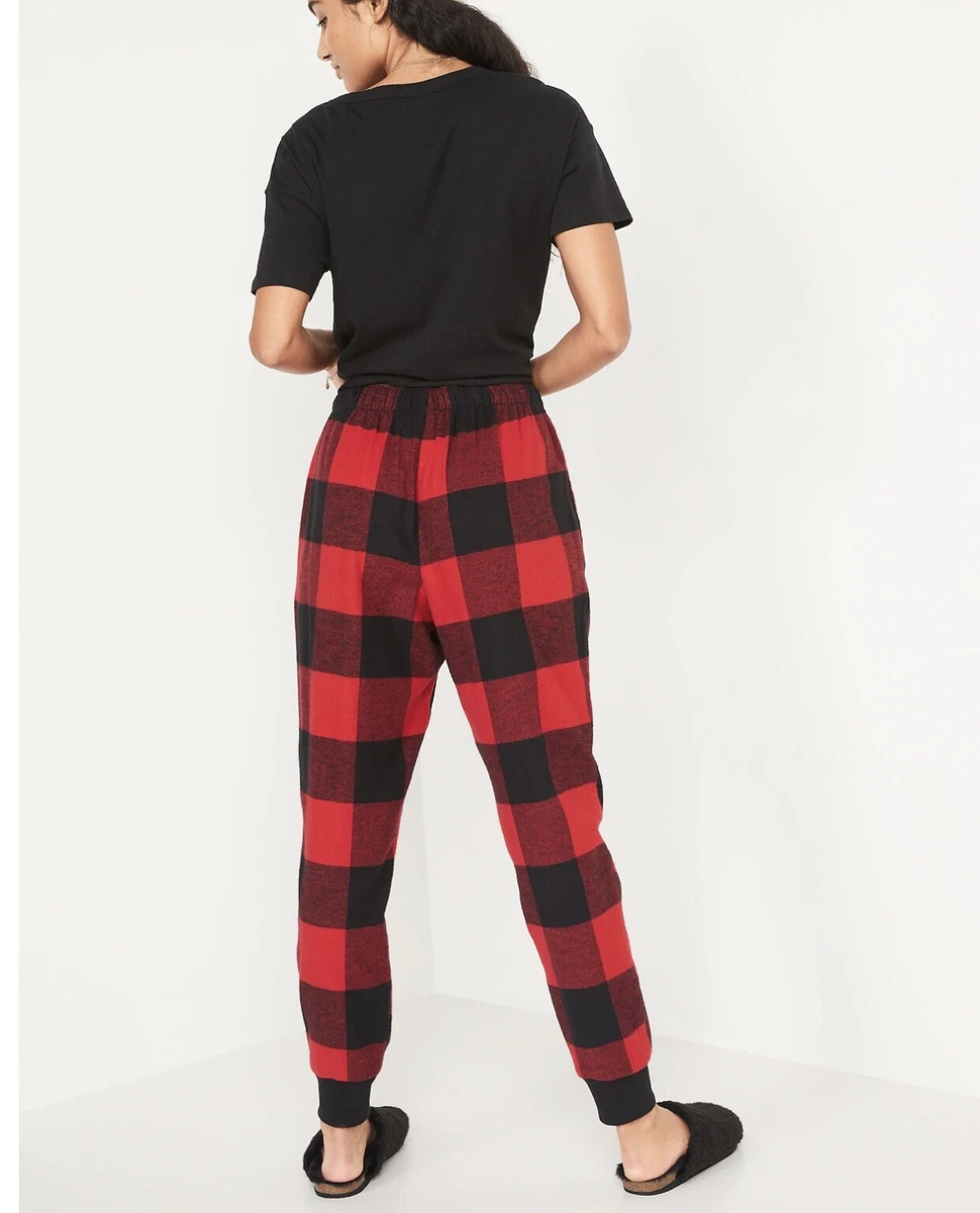 Womens flannel jogger pajamas top