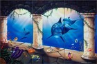 Tile Mural Backsplash Wilkie Ceramic Undersea Dolphin Fish Sea Life POV-JWA015