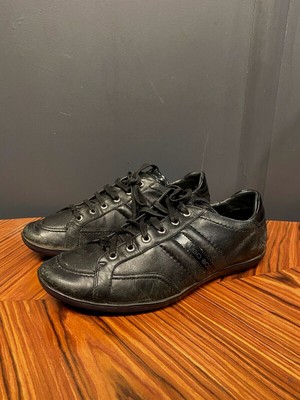 boss black leather trainers