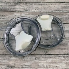 2Pcs Yeti Top Replacement 30oz Flip Top Spill Proof Lid for Tumblers:Clear