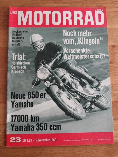 Motorrad 23/1969 Yamaha YR-3 350 cm³ - Yamaha XS1-650 - BMW-Motoren
