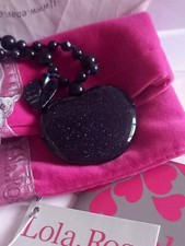 Lola Rose VINTAGE Blue Sandstone Apple & Leaf 18 Inch Necklace Orig Bag & Card