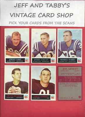 1965 PHILADELPHIA FOOTBALL 1 - 194 / SEE DROP DOWN MENU FOR CARD U WILL RECEIVE
