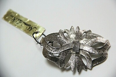 VTG 1986 Mimi Di N Molten Silver Bow Belt Red Lizard Faux Leather Statement VTG Mimi Di N‎ Bow Belt 1986 Gold Interlocking Front Clasp  main image 4