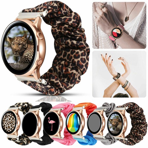 Scrunchie Loop Band Strap For Samsung Galaxy Watch 3 41mm 4 Active 2 40