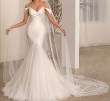 Elegant Mermaid Wedding Dresses Sweetheart Strapless Satin Bridal Gowns Train