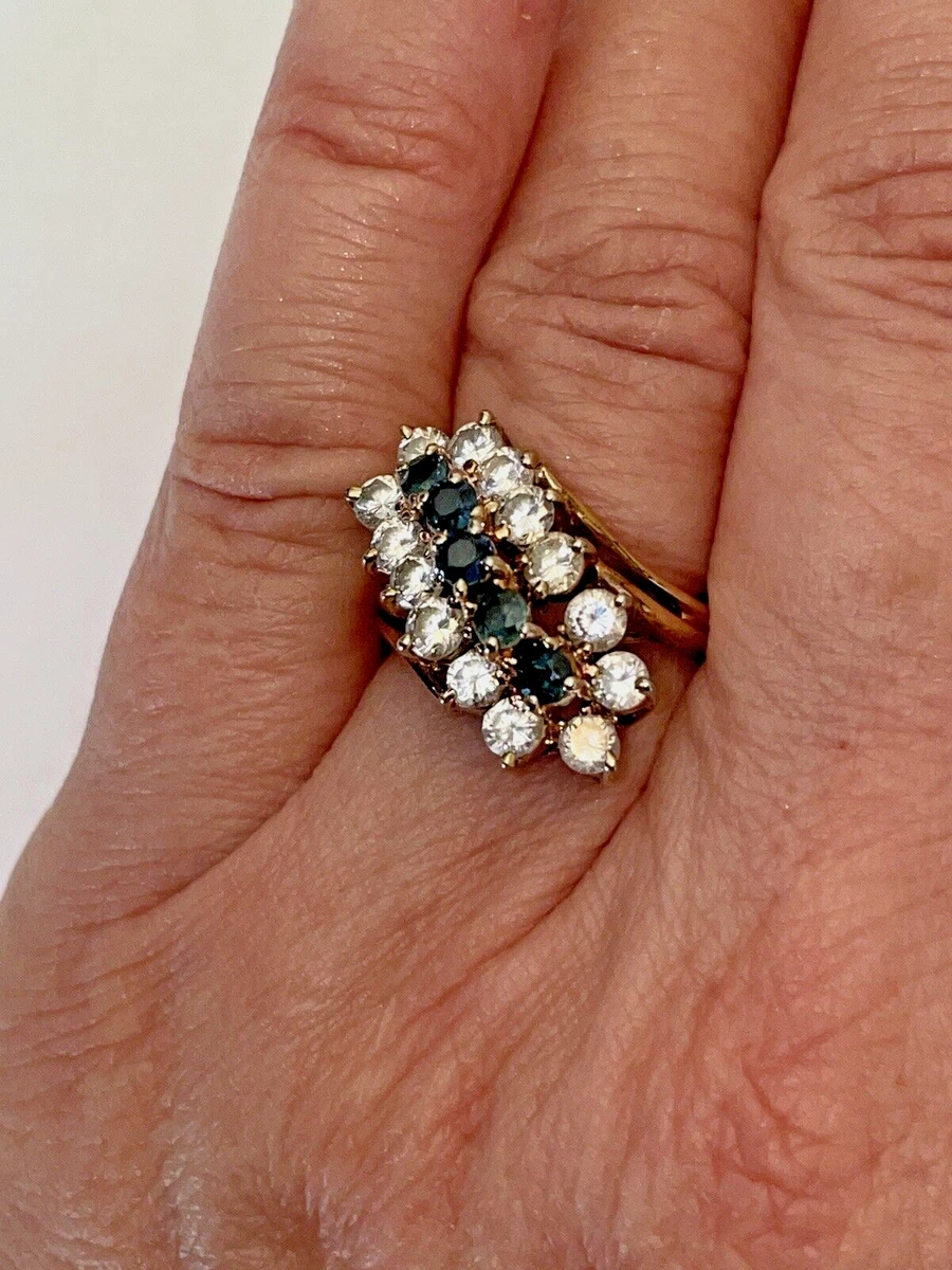 Vintage sapphire store cluster ring