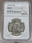 1942 D Walking Liberty Half Dollar NGC MS 64