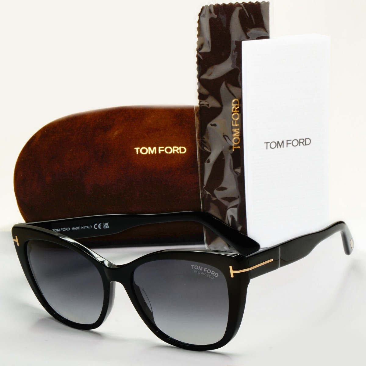 NEW TOM FORD NORA TF937 01D POLARIZED WOMEN SUNGLASSES FT0937/S BLACK GREY Tom Ford FT0937 Nora Sunglasses Female Fit Guide - YouTube main image 2