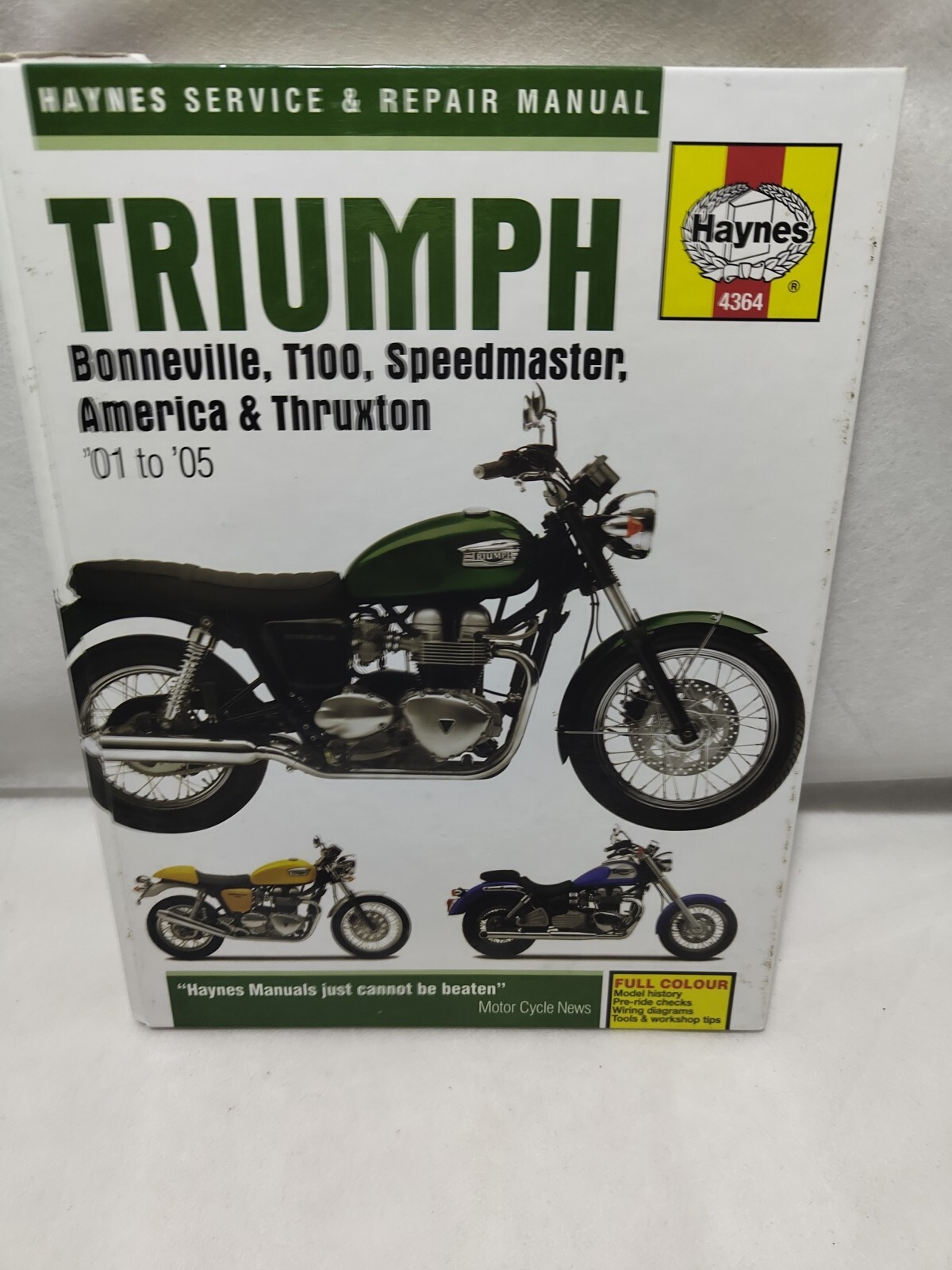 Haynes 4364 Triumph Bonneville, T100, Speedmaster, America & Thruxton  USA Print