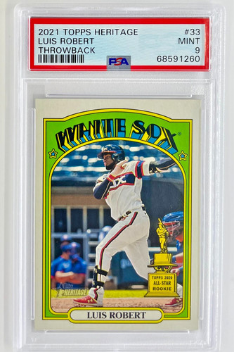 Luis Robert [Throwback] #33 2021 Topps Heritage card