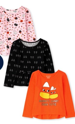 NWT 5t 5 candy corn cats 6p set leggings tops halloween pumpkins children place - Picture 3 of 12