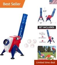 MLB Kids Baseball Pitching Machine - Adjustable Speed for Fun Batting Practice