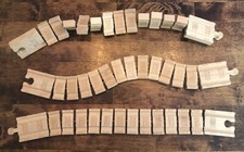 Lot of 3 Wooden Railway Straight Wacky Tracks Thomas Friends Bendable Curve