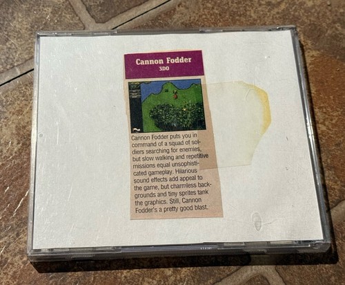 Cannon Fodder (3DO, 1994) Disc and Manual - Tested and Working - Picture 4 of 4