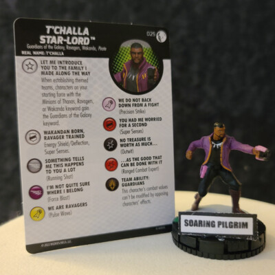T'CHALLA STAR-LORD - 025 UNCOMMON Marvel Studios Disney + Plus Heroclix #25