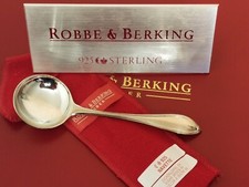 ROBBE BERKING R&B NAVETTE ZUCKER LÖFFEL 925 STERLING SILBER BESTECK UNBENUTZT