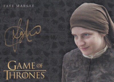 Game of Thrones GOLD Autograph Card signed by Faye Marsay as The