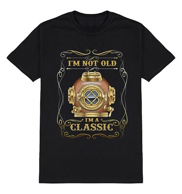 Mens SCUBA DIVER T-Shirt Im Not Old Im A Classic Scuba Diving Gear  Tee