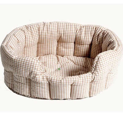 cream dog bed
