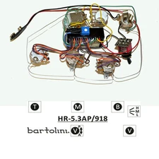 Bartolini HR-5.3AP Pre-Wired 3 Band EQ Active/Passive Preamp