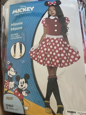 Minnie Mouse Halloween Costume from Spirit Halloween With Socks Brand New  Sealed