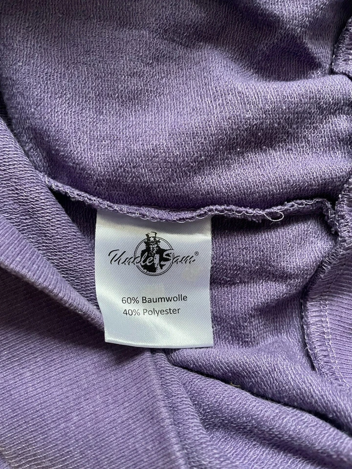 Uncle Sam Sweatjacke Kapuze lila Gr M - Bild 3 von 4