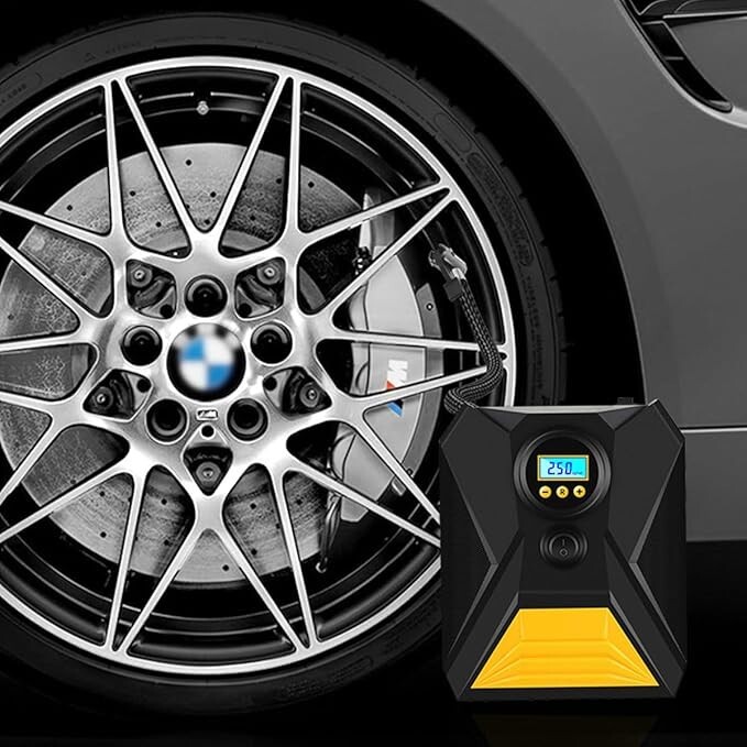 Compressore Aria Portatile per Auto con 3 Adattatori foto 3
