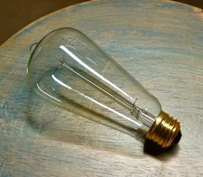 LOT: 4 Marconi Style Light Bulbs, Vintage Edison Filament Reproduction, 60 Watts