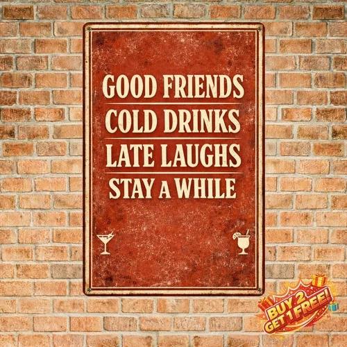 Funny Bar Wall Decor For Men Basement Pub Vintage Tin Metal Sign Art