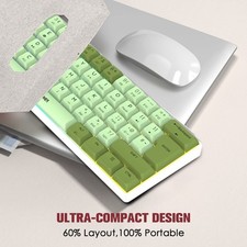 MK21 60% Wired Mechanical Gaming Keyboard Mini RGB LED Backlit Red Brown Switch 4