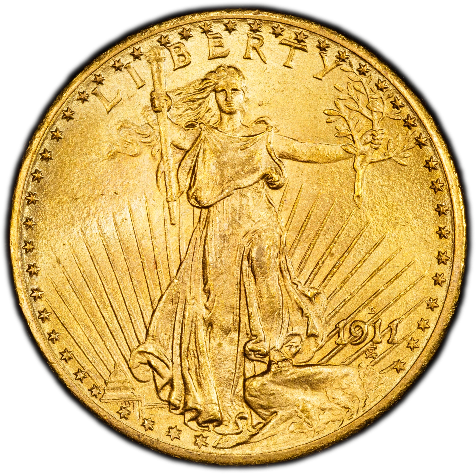 1911-D/D $20 RPM FS-501 Saint Gaudens PCGS MS65 (CAC)