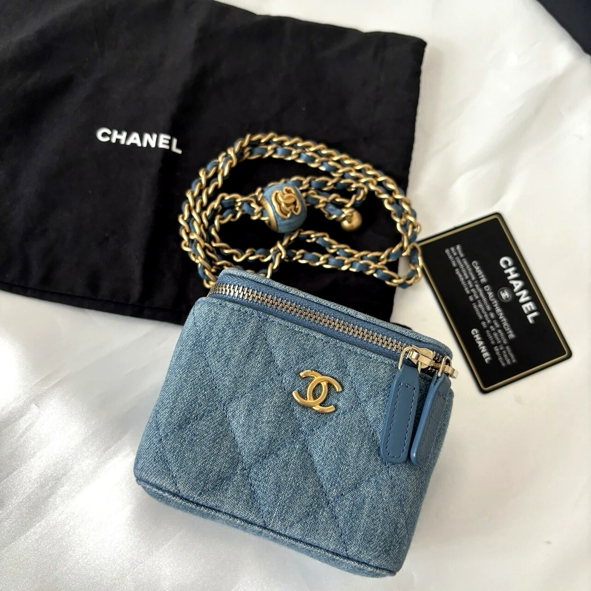 CHANEL Zip Denim Exterior Bags & Handbags for Women for sale | eBay