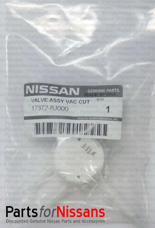 Conjunto de válvula de corte por vacío Altima genuino Nissan 2002-2006 nuevo OEM 17372-8J000 Foto 3 de 4