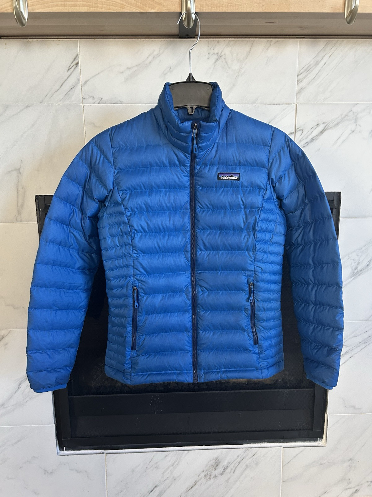 Patagonia Down Sweater Puffer Quilted Lightweight Jacket Coat for Women in XS Blue Color