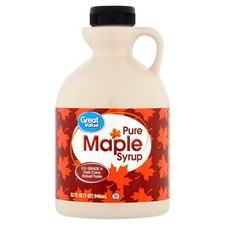 Pure Maple Syrup Grade A All Natural 32 fl oz Glass Bottle