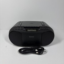 Sony CFD-S70 Portable CD Cassette Player AM/FM Radio Boombox w/Power Cord TESTED