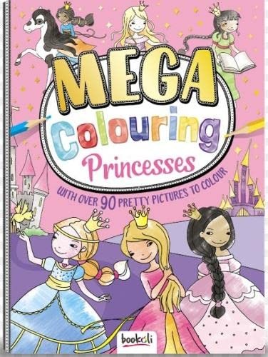 Bookoli Princesses Mega Colouring Book 28X21x0.6cm - Image 2