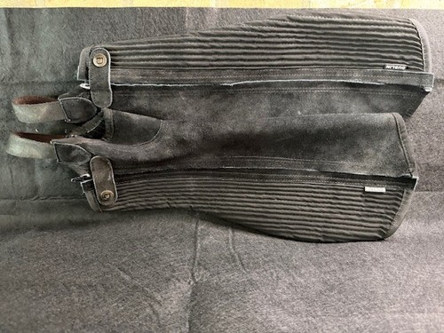 Dublin Black Suede Riding Half Chapps Size Medium