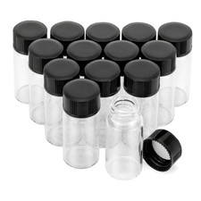 14pcs 5ml Small Clear Glass Bottle Vials with Plastic Screw Cap