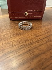 Women s David Yurman BELMONT CURB LINK BAND RING Sterling Silver Diamonds Size 6