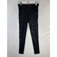 Spanx Leggings Womens Large Subtle Camo Black Yoga Pants 20185R