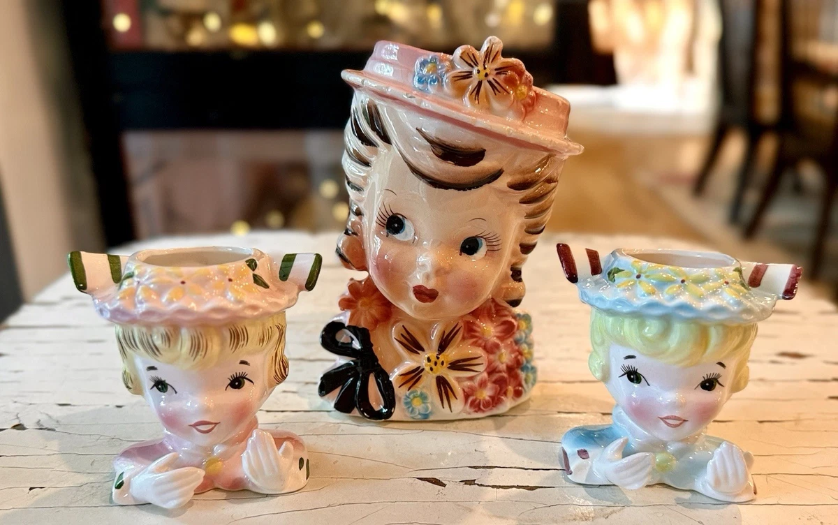 vintage girl head vase products for sale | eBay