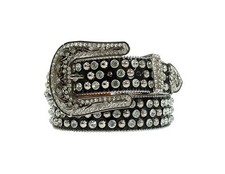 Angel Ranch Western Belt Women Crystal Studs 3 Piece Buckle D140003601
