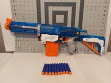 Nerf N-Strike Elite Retaliator Blaster W/ 10 Darts  Clip Tested Works 