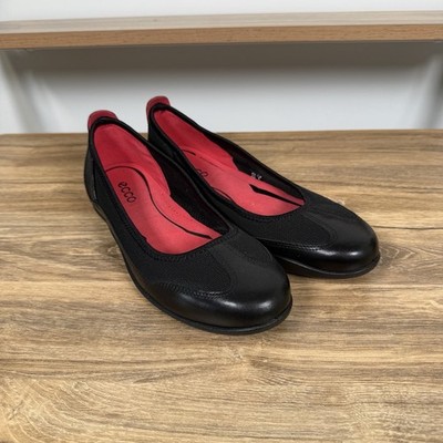 Ecco. Alley Flat Women s Size 37 Black Comfort Foam Sole