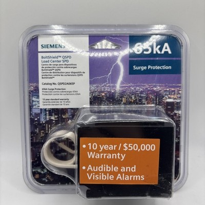 SIEMENS BoltShield 120/240V 65KA AC Home Surge Protection Device QSPD2A065P