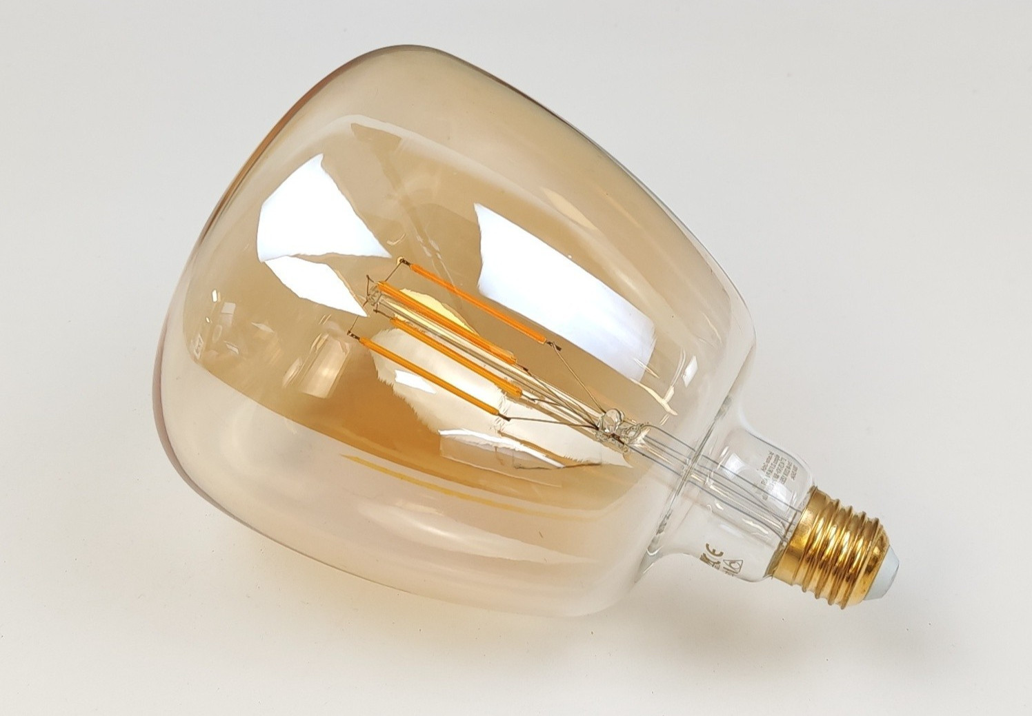 Eglo LED E27 dimmable, Amber Vintage Bulb MID Size Ø 14 cm, LED lamp for Retro