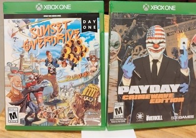 2 Games: Payday & Sunset Overdrive Day One Edition for Xbox One - No Scratches 